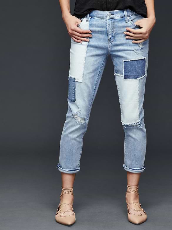 AUTHENTIC 1969 patchwork best girlfriend jeans