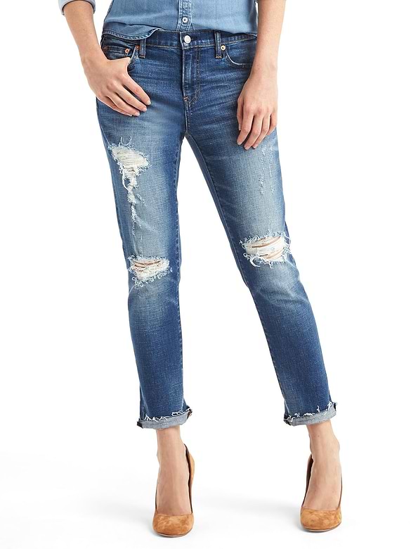 AUTHENTIC 1969 destructed  best girlfriend jeans
