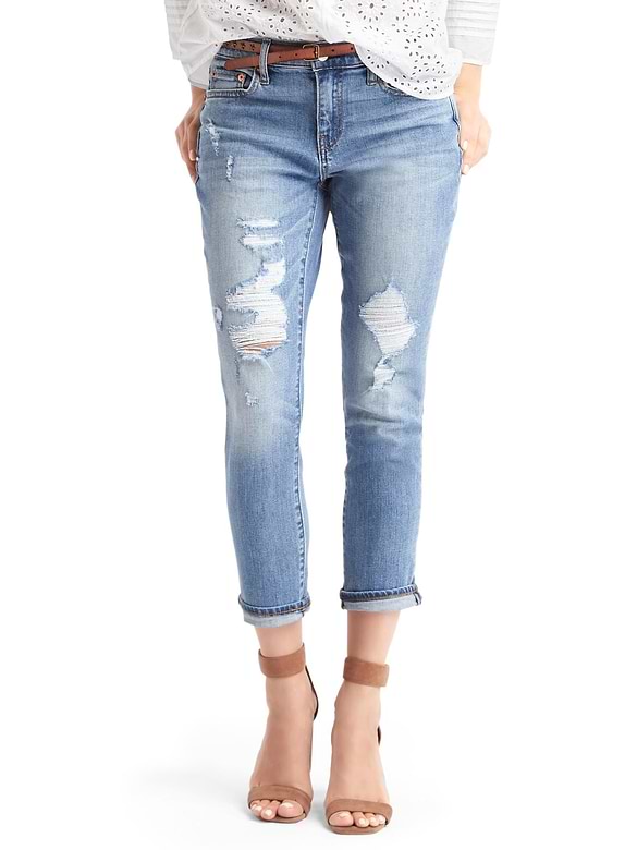 AUTHENTIC 1969 destructed best girlfriend jeans