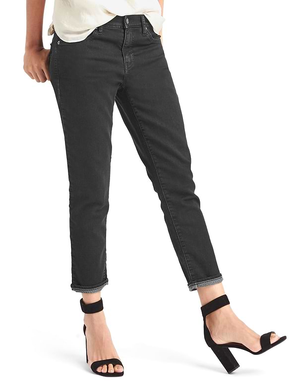 Mid rise knit best girlfriend jeans