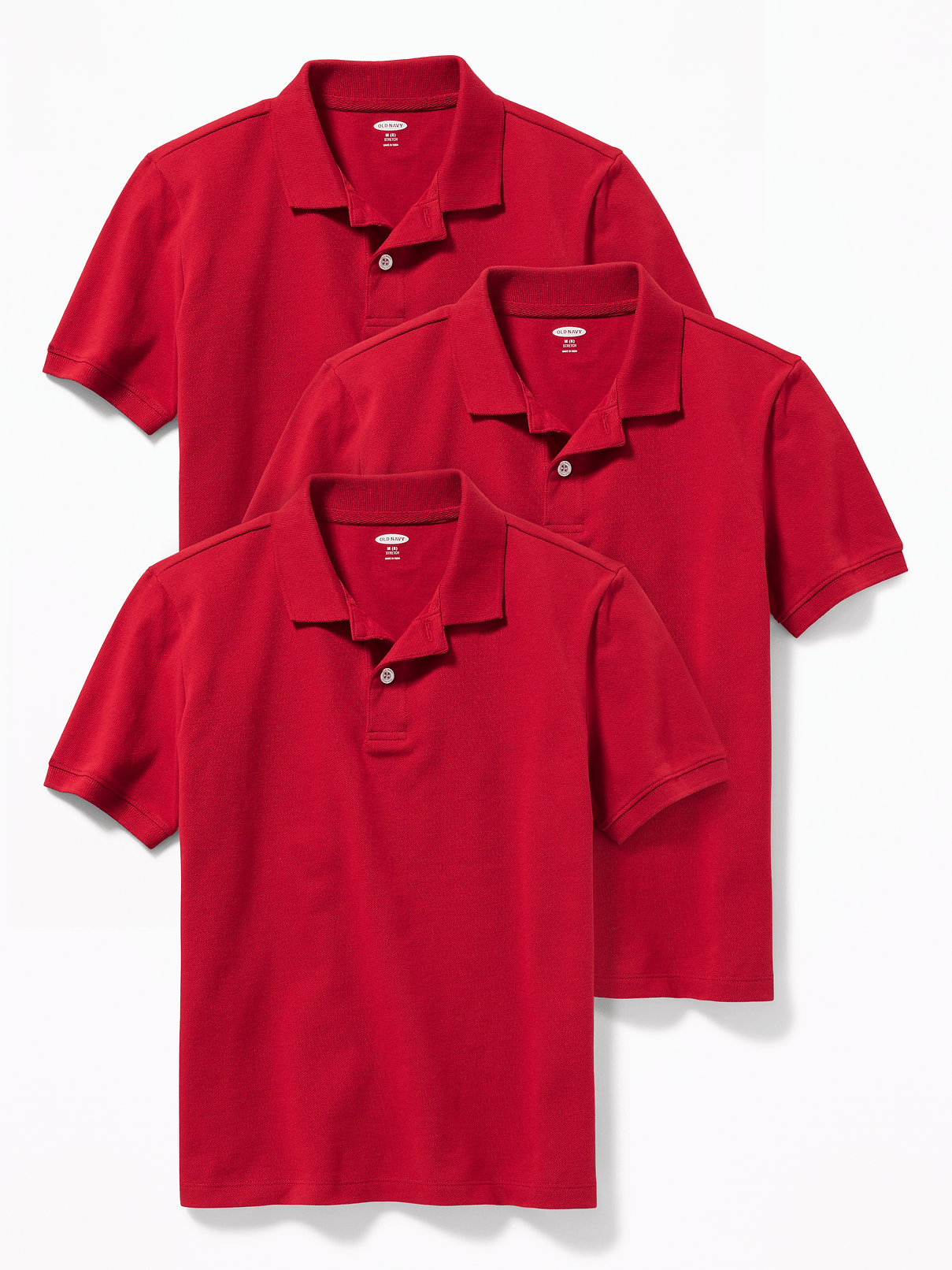 Image number 1 showing, School Uniform Polo Shirt 3-Pack for Boys