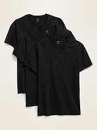 L'image numéro 1 présente Paquet de trois t-shirts à col en V pour homme