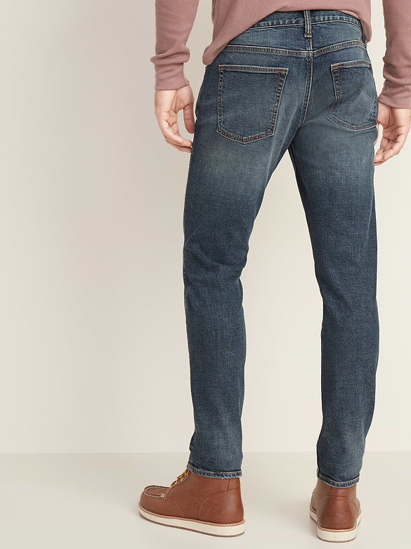 Relaxed Slim Built-In Flex Distressed Jeans