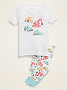 L'image numéro 1 présente Pyjama à motifs de camions de construction pour tout-petit et bébé