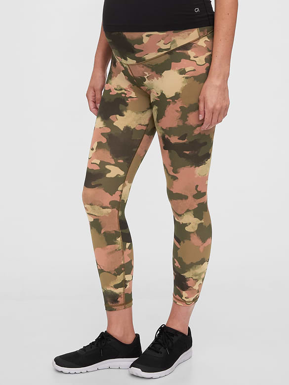 Legging de maternité Fit mi-long à panneau complet en Éclipse