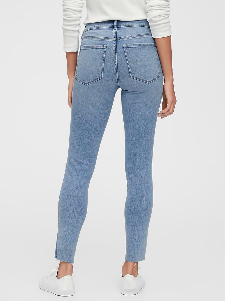 Image 2 of 3, Mid Rise Destructed Universal Legging Jeans