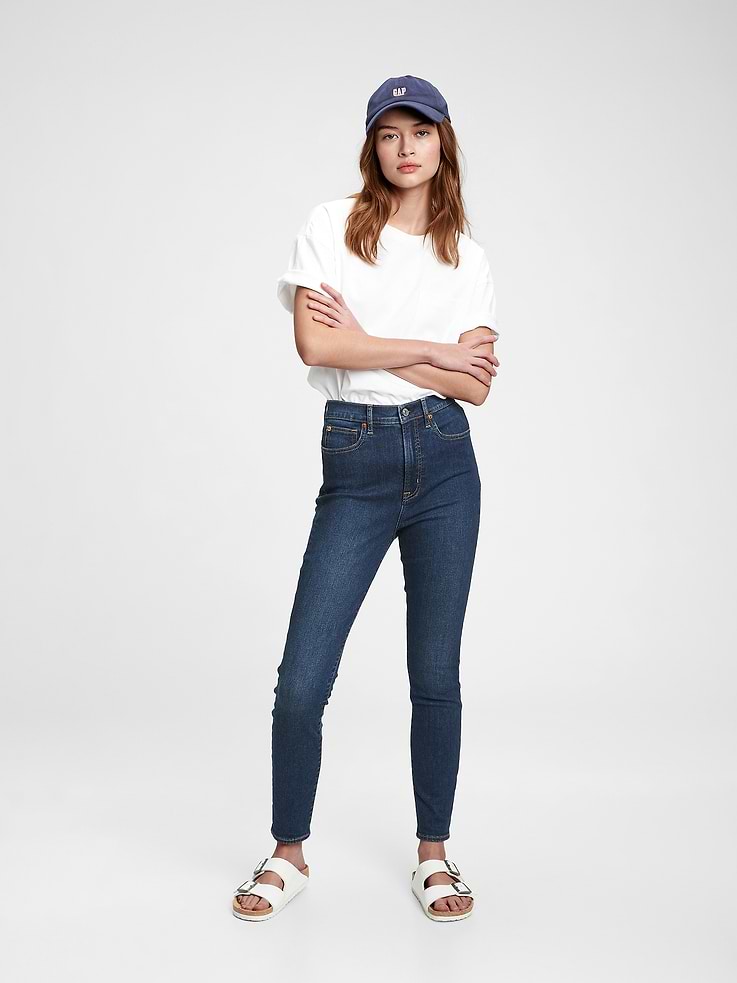 Image number 1 showing, Sky High Rise True Skinny Jeans with Secret Smoothing Pockets