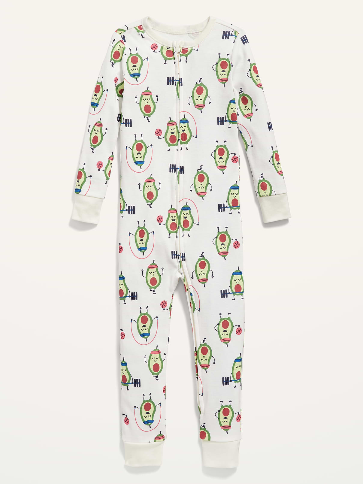 Image number 1 showing, Unisex 2-Way-Zip Printed Pajama One-Piece for Toddler & Baby