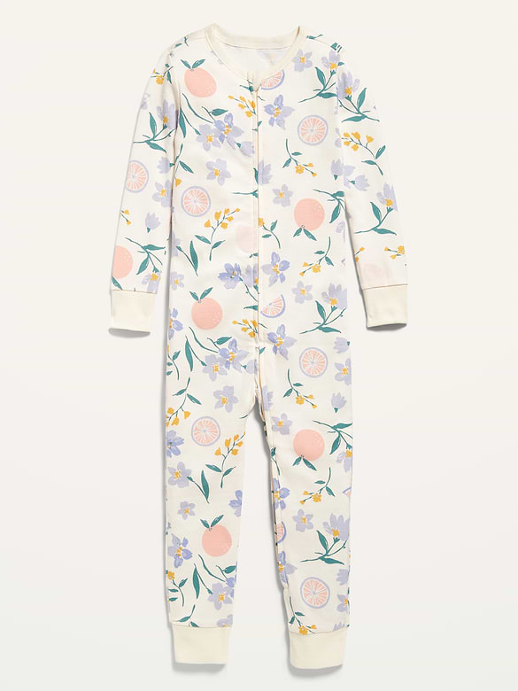 Unisex Snug-Fit 2-Way-Zip Printed Pajama One-Piece for Toddler & Baby
