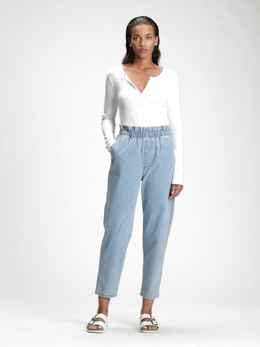 High Rise Paperbag Jeans With Washwell™