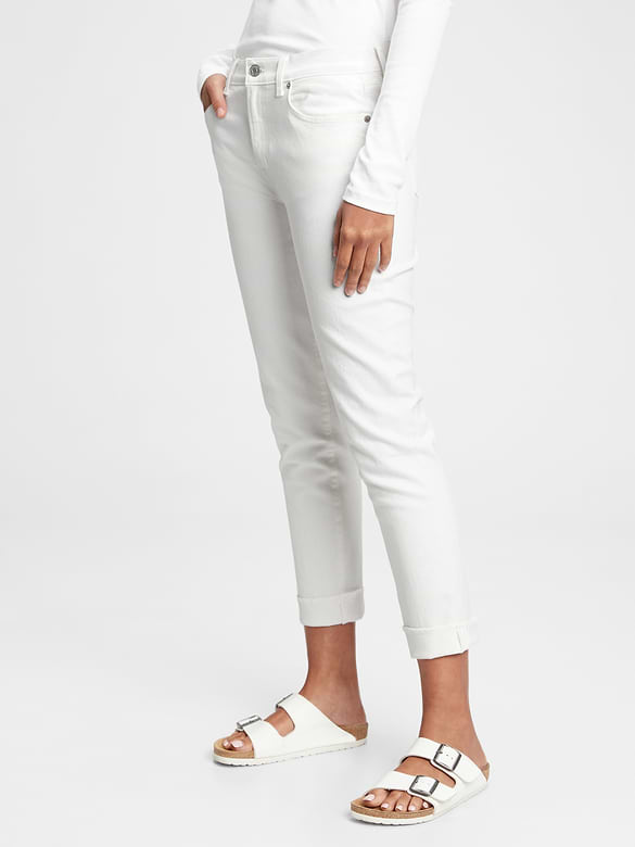 Mid Rise Girlfriend Jeans