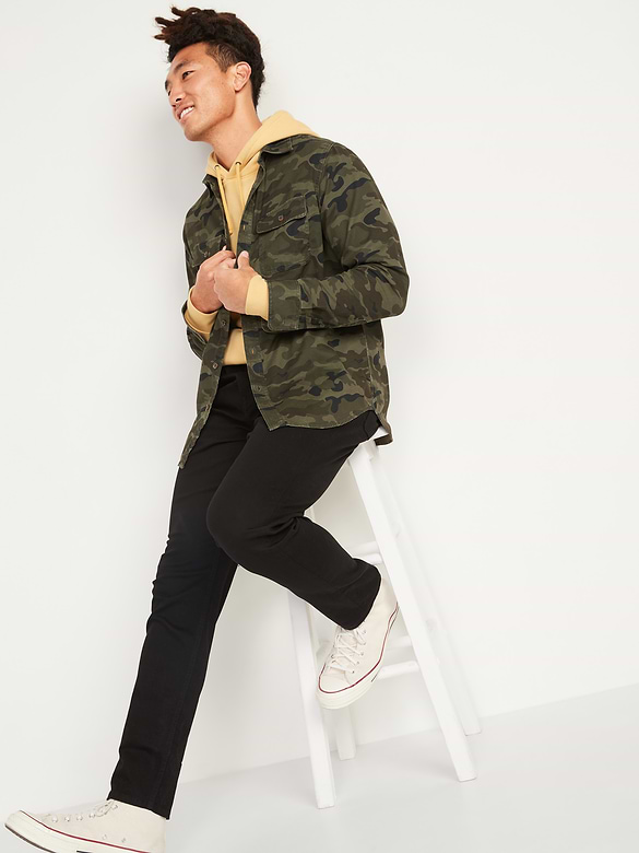 Relaxed Slim Taper Built-In Flex Never Fade Black Jeans