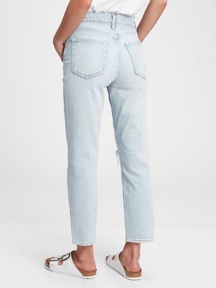 Image 2 of 7, High Rise Cheeky Straight Jeans