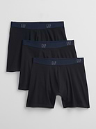Image 1 of 1, Soft knit., Elasticized waist., Gap logo print at waistband., Select styles have allover print or stripes., This product was made in a factory that invests in gender equity and women’s empowerment through RISE. Learn more at, Product #689091