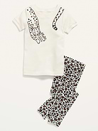 Image number 1 showing, Unisex Printed Pajama Set for Toddler & Baby
