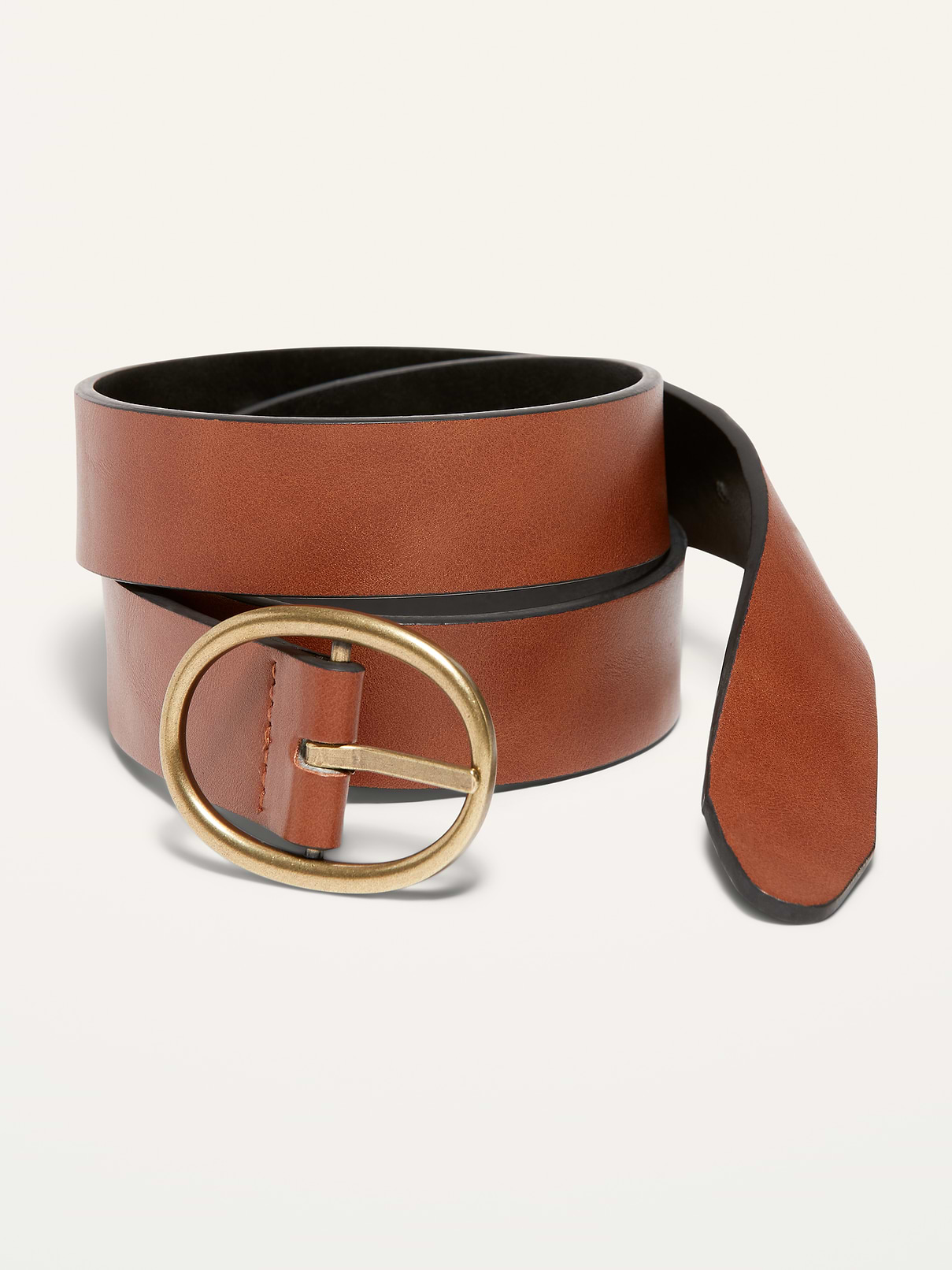 Image number 1 showing, Reversible Faux-Leather Belt For Women (1.25-Inch)