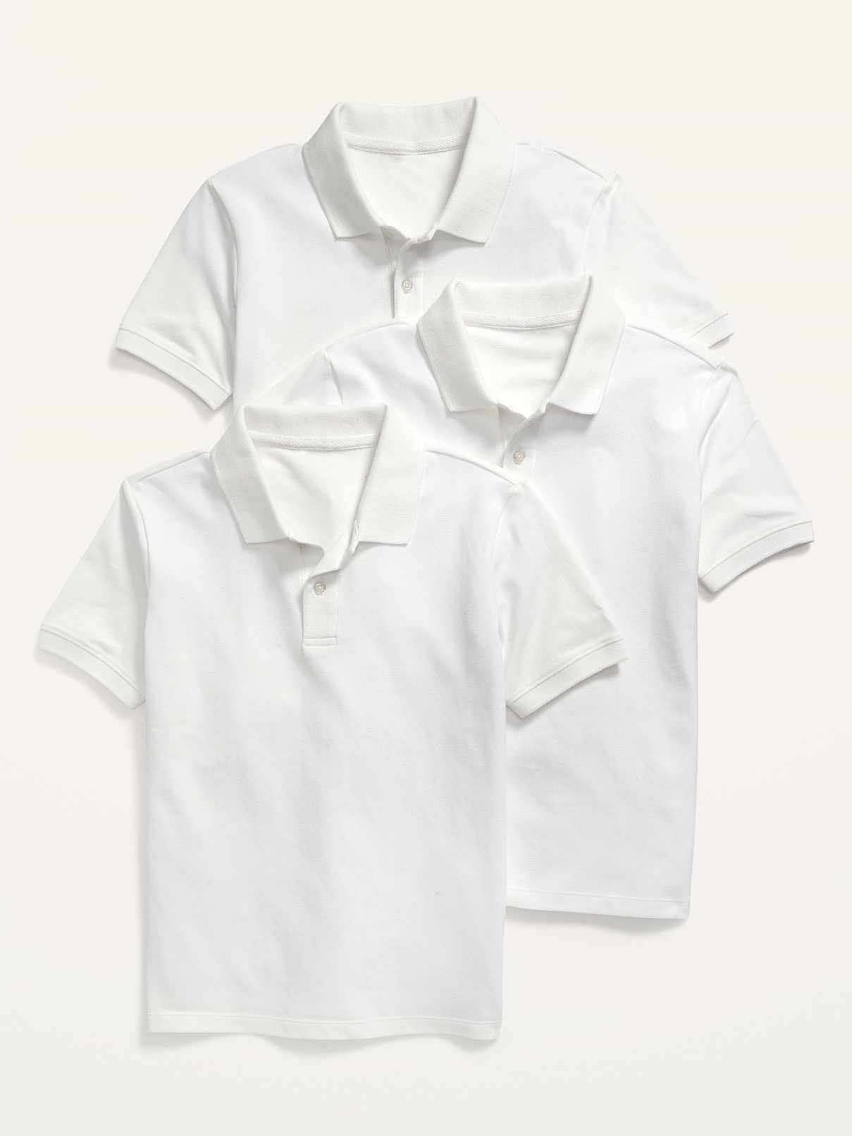 Image number 1 showing, School Uniform Polo Shirt 3-Pack for Boys