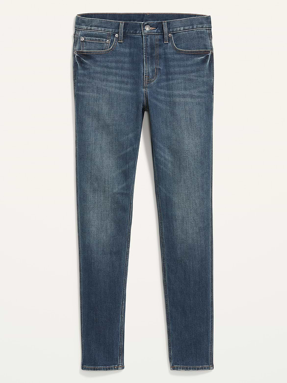 Relaxed Slim Taper Built-In Warm Jeans