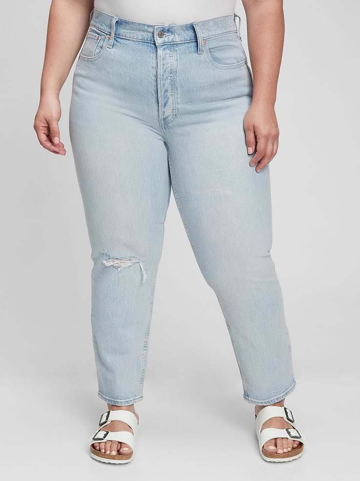 Image 6 of 7, High Rise Cheeky Straight Jeans
