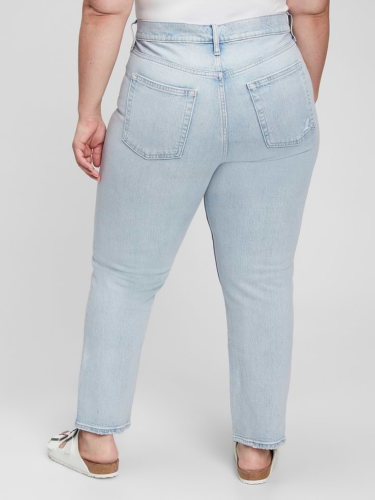 Image 7 of 7, High Rise Cheeky Straight Jeans