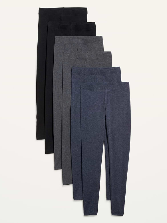 High-Waisted Fashion Layering Leggings 6-Pack