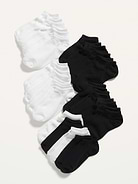Image 1 of 1, Pack includes 20 pairs of ankle socks, in black and white., Rib-knit ankle-length openings., Soft-knit, lightweight fabric, with comfortable stretch., Notched toe seams for added comfort., Product #759933