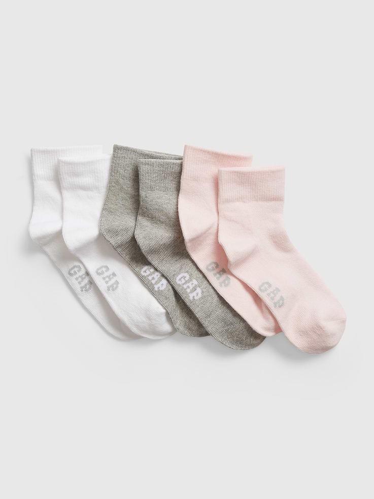 Image number 1 showing, Kids Quarter Crew Socks (3-Pack)