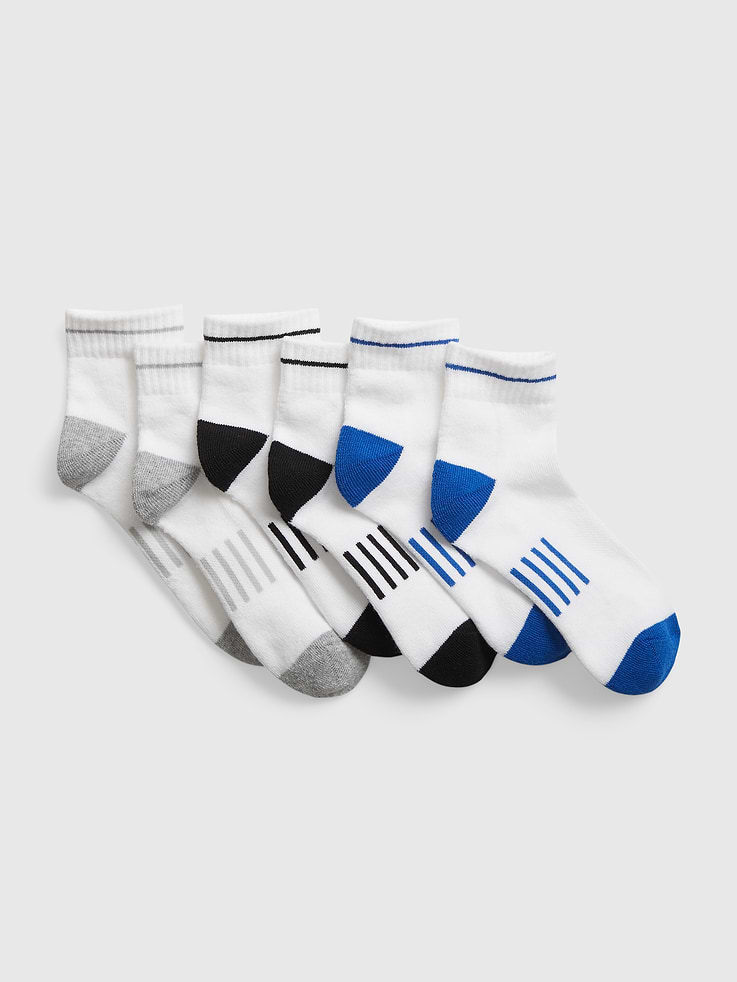 Image number 1 showing, Kids Quarter Crew Socks (3-Pack)