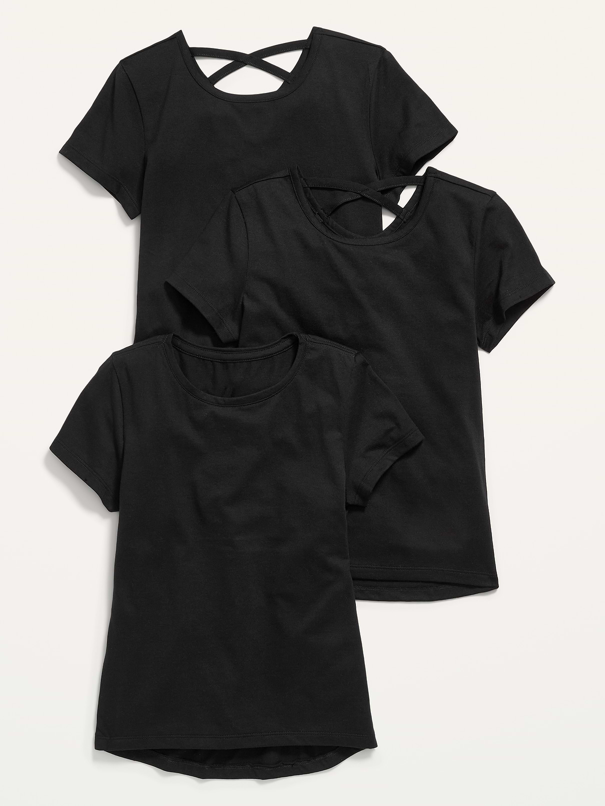 Image number 1 showing, Softest Short-Sleeve T-Shirt Variety 3-Pack for Girls