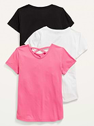 Image number 2 showing, Softest Short-Sleeve T-Shirt Variety 3-Pack for Girls