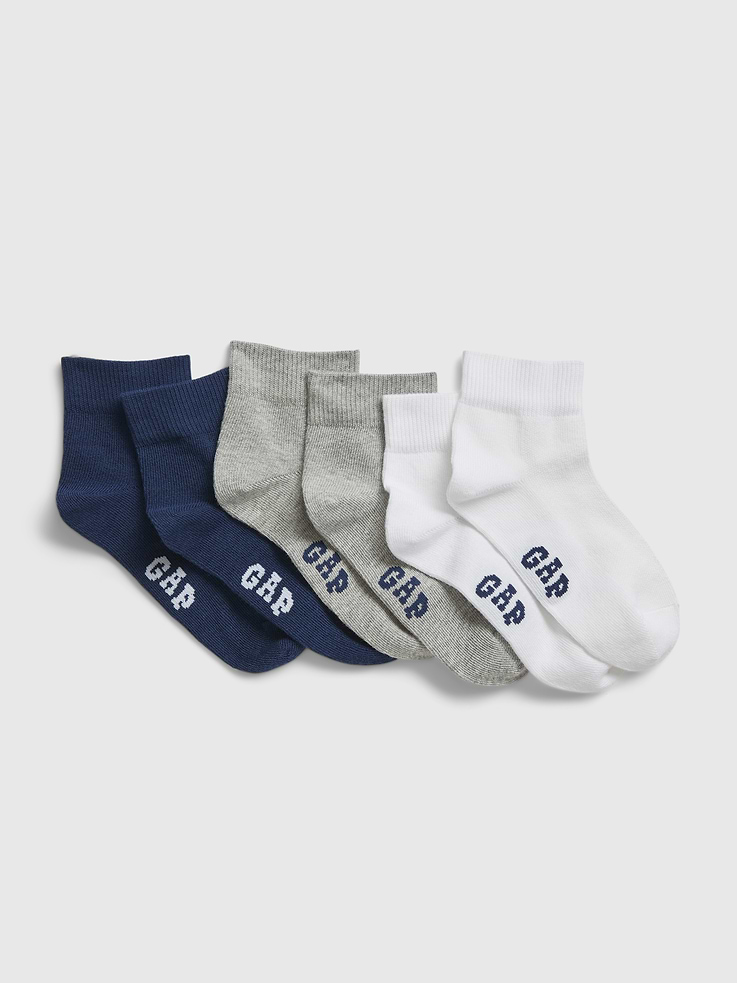 Image number 1 showing, Kids Quarter Crew Socks (3-Pack)