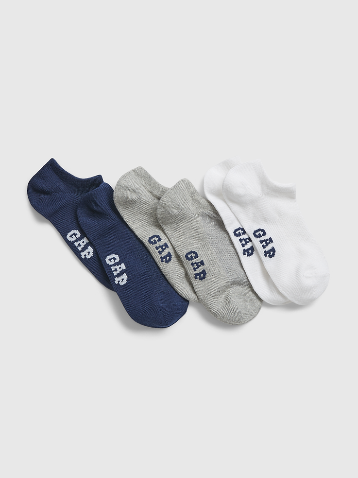 Image number 1 showing, Kids Gap Logo No-Show Socks (3-Pack)