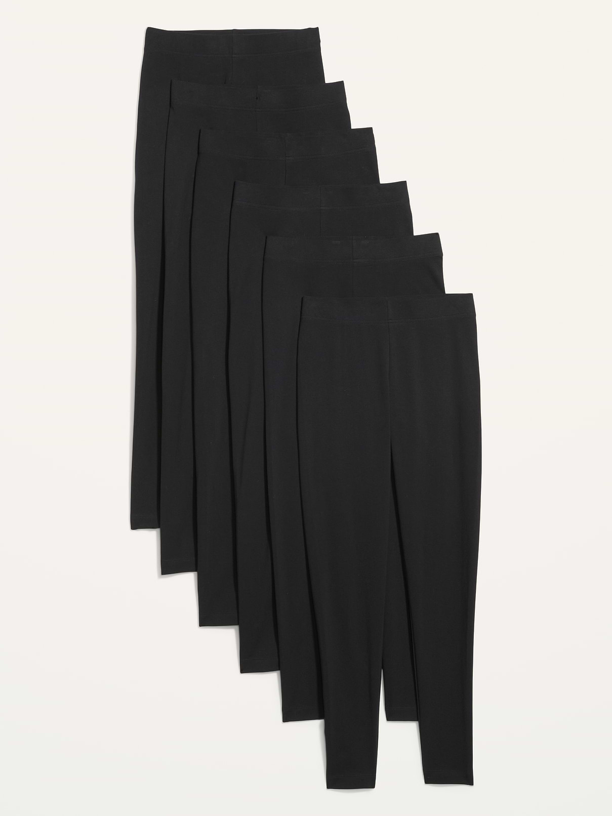Image number 1 showing, High-Waisted Fashion Layering Leggings 6-Pack