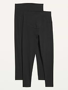 Image number 1 showing, Maternity Full-Panel Leggings 2-Pack