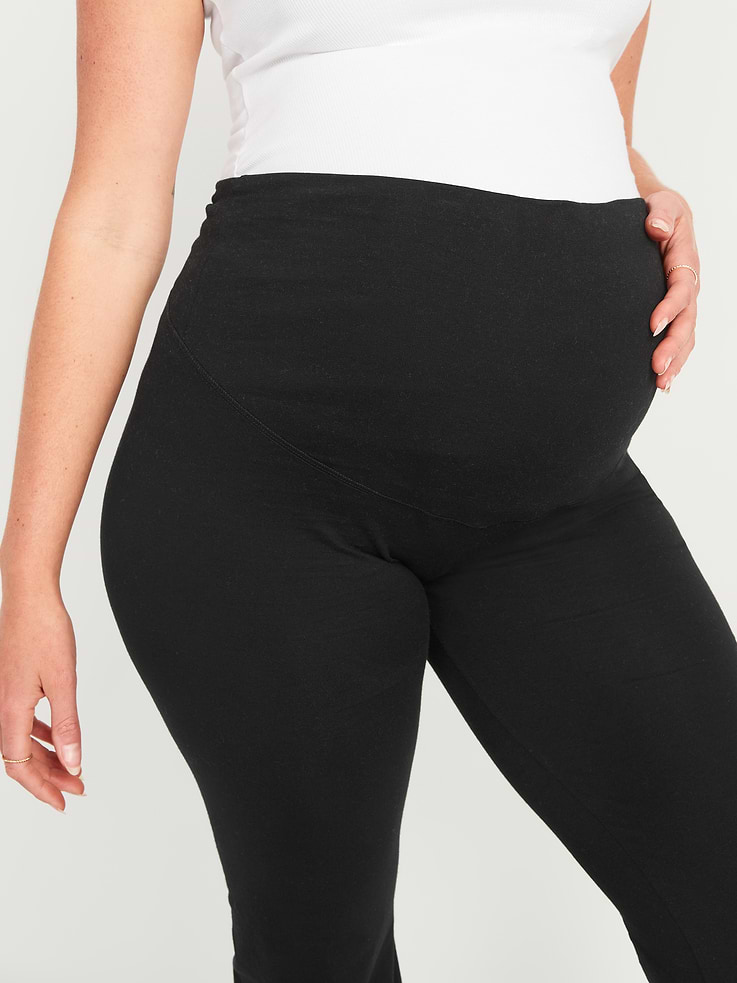 L'image numéro 5 présente Legging de maternité évasé à panneau complet