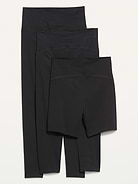 L'image numéro 1 présente Ensemble de maternité 3 pièces avec legging, capri et cuissard à panneau complet.