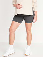 Image number 2 showing, Maternity Full-Panel Biker Shorts 2-Pack -- 6-inch inseam