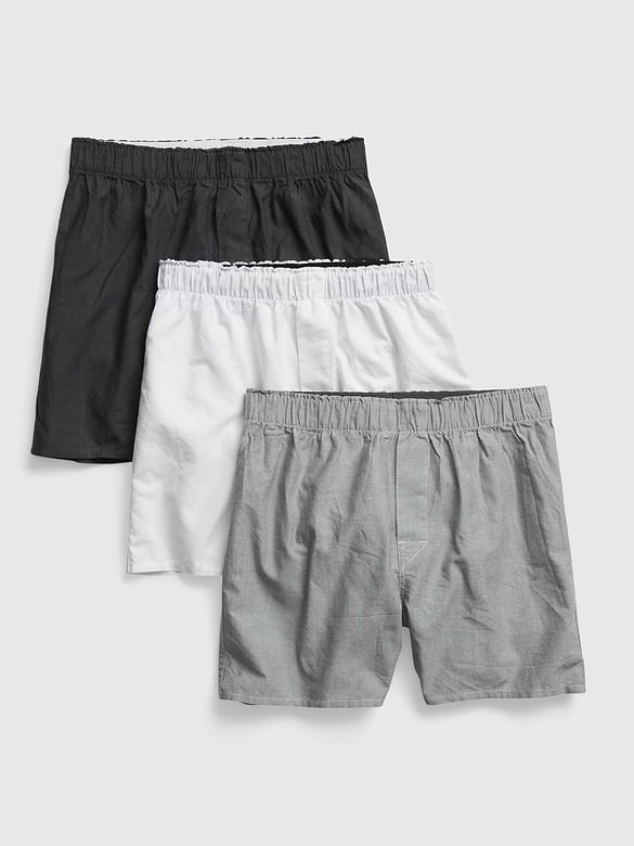 4.5" Poplin Boxers (3-Pack)