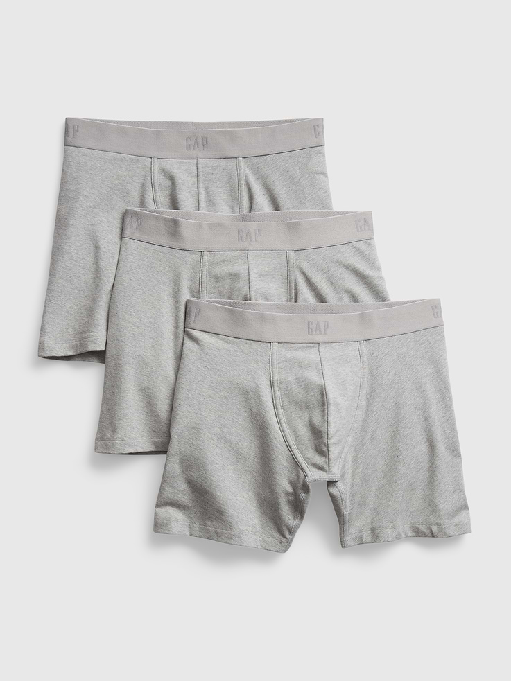 Image number 1 showing, 5" Organic Stretch Cotton Boxer Briefs (3-Pack)