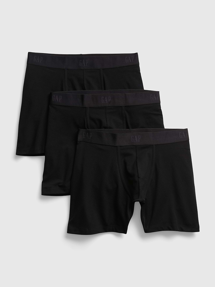 Image number 1 showing, 5" Organic Stretch Cotton Boxer Briefs (3-Pack)