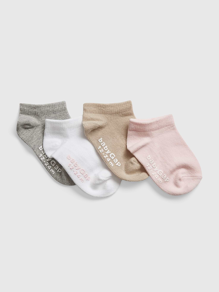 Image number 1 showing, Toddler No Show Socks (4-Pack)