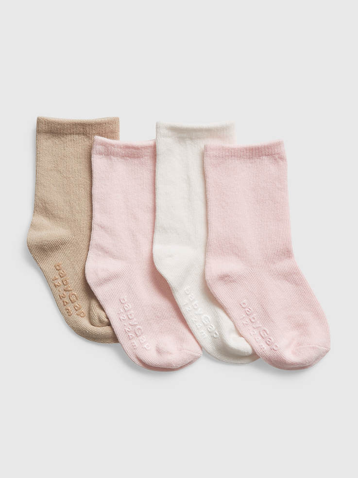 Image number 1 showing, Toddler Crew Socks (4-Pack)