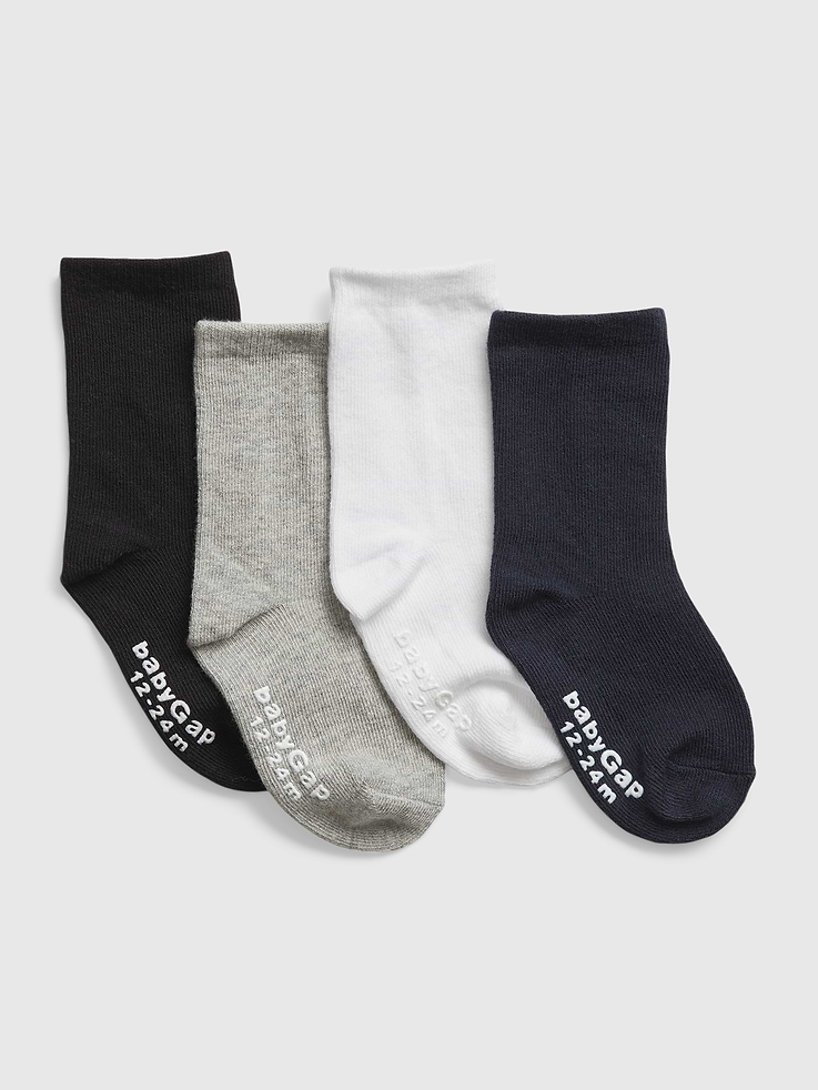 Image number 1 showing, Toddler Crew Socks (4-Pack)