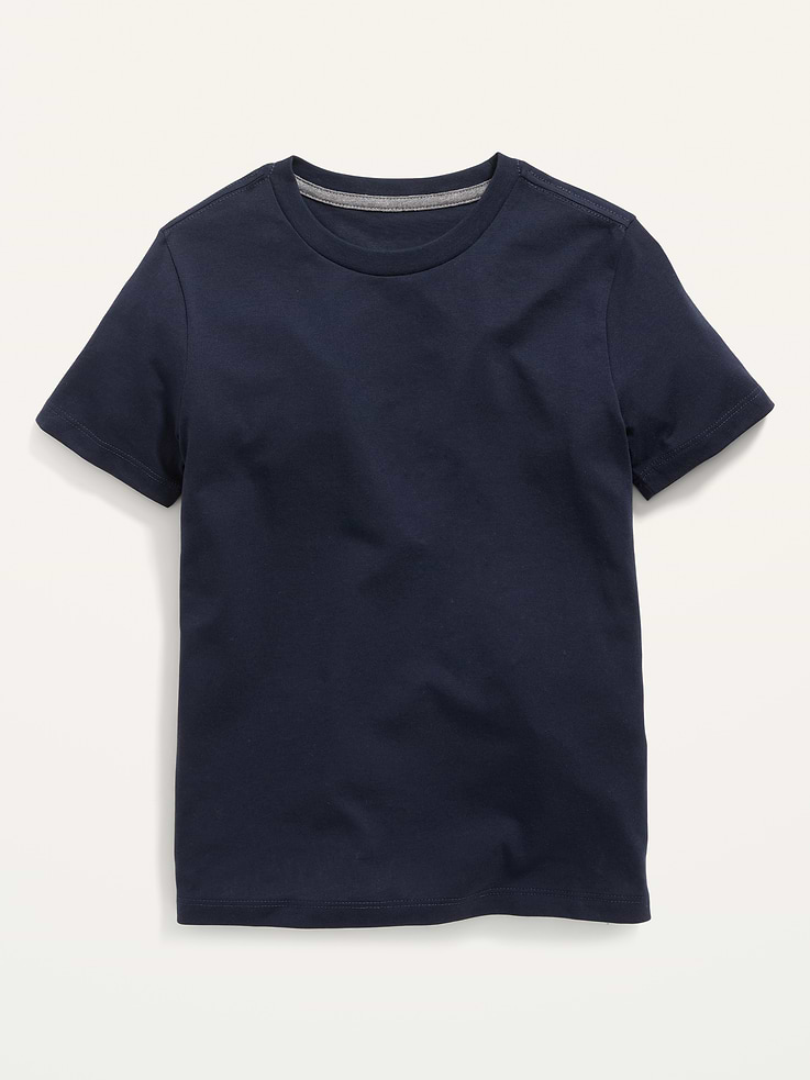 Image 1 de 1, Nos t-shirts les plus doux sont conçus pour supporter tous les aléas de la vie quotidienne, Col rond en tricot côtelé, Manches courtes, T-shirt d'une douceur ultime en jersey léger au fini soyeux Nous lui avons déjà donné du fil à retordre pour que vous n'ayez pas à le faire!, Produit #770768