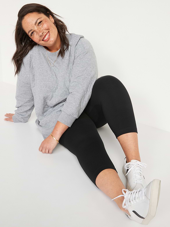 High-Waisted Fashion Layering Cropped Legging