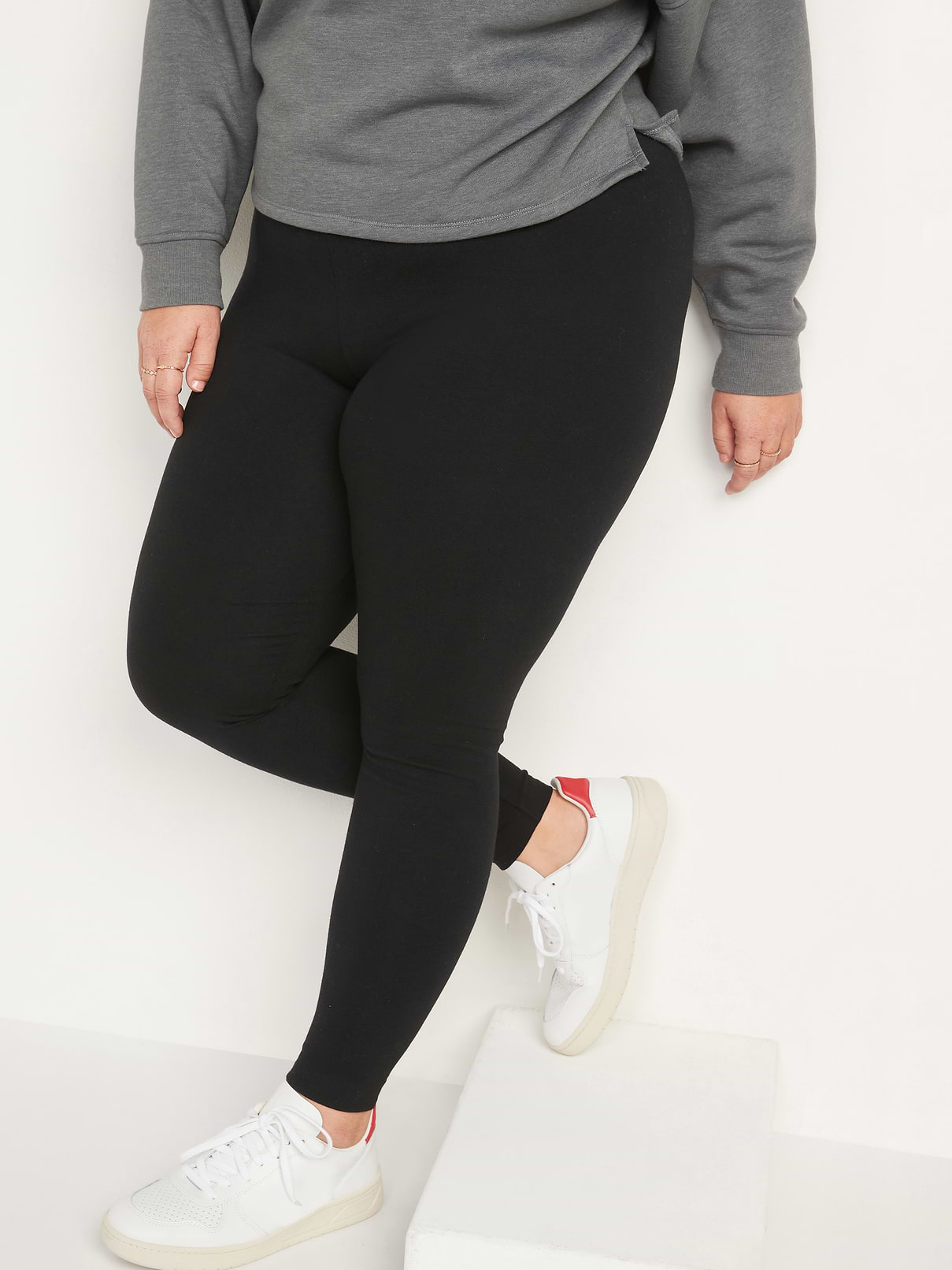 Image number 7 showing, High-Waisted Jersey Fashion Layering Leggings