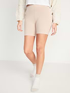 Image number 5 showing, High-Waisted Jersey Biker Shorts -- 6-inch inseam