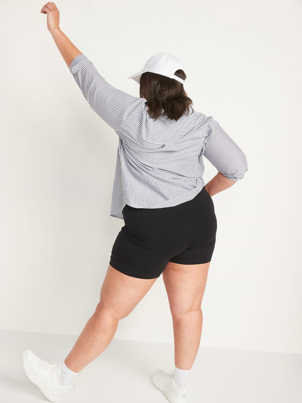 Image number 8 showing, High-Waisted Jersey Biker Shorts -- 6-inch inseam