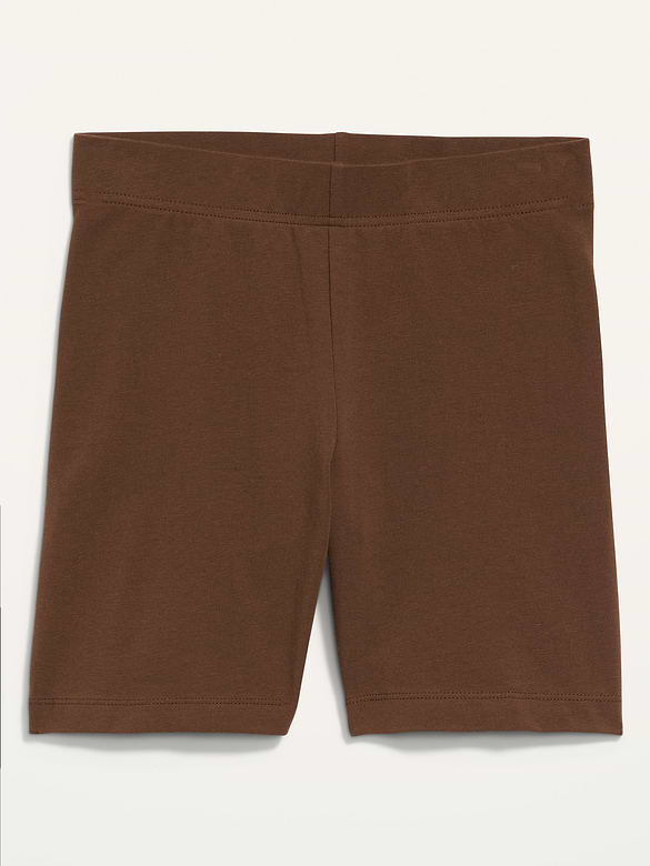 High-Waisted Jersey Biker Shorts -- 6-inch inseam