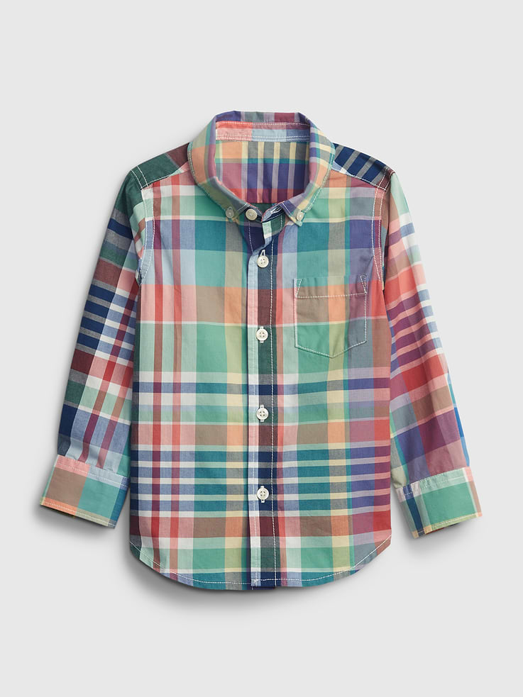 Image number 1 showing, Toddler Poplin Button-Down Shirt